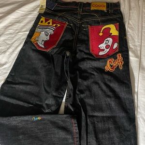 Vintage Coogi unique embroidered denim